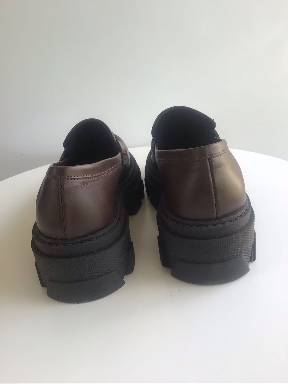 Alohas trailblazer brown chunky loafers size 38 7.5 - Picture 3 of 16